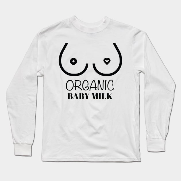 Organic baby milk breastfeeding Long Sleeve T-Shirt by redblackline